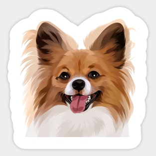 Papillon Illustration Sticker